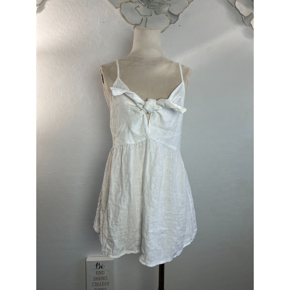 Terzo Millennio linen baby doll tank women M coastal soft summer feminine straps